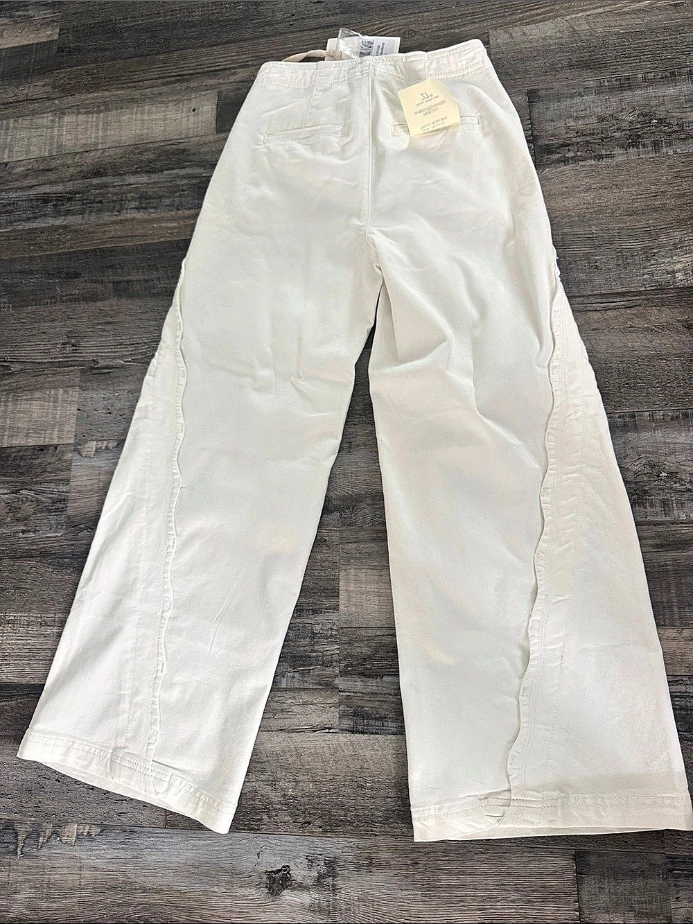 Chanie B Wide Leg Jeans White sz 0 NWT